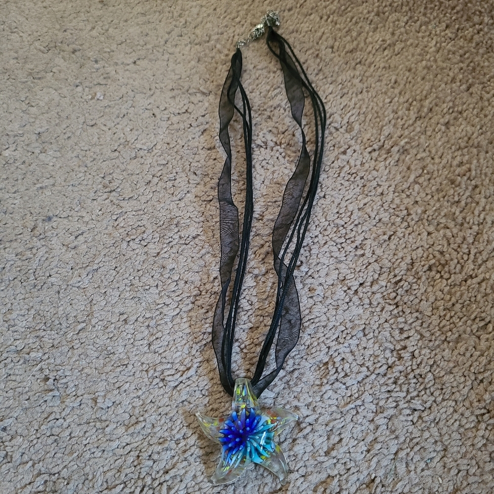 Starfish glass pendent
